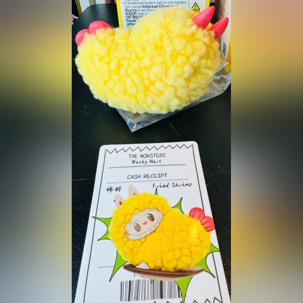 Pop Mart The Monsterd /Wacky Mart "Fried Shrimp- Box Open, Bag Sealed - Picture 15 of 16